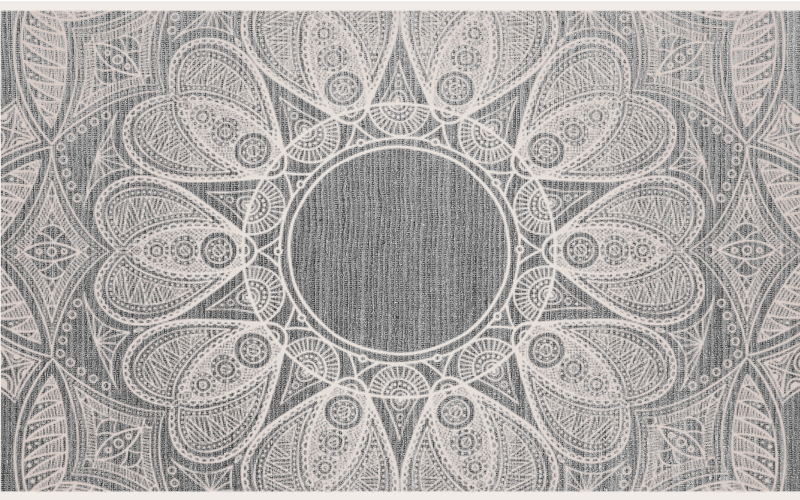 Alfombra vinílica mandala sofisticado motivo redondo - TenVinilo