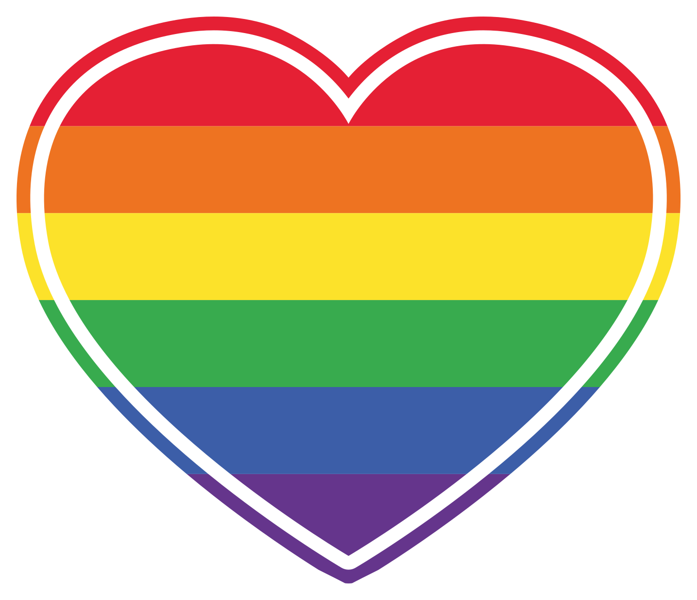 Alfombra vinílica imitación patrón de arcoíris de corazón - TenVinilo