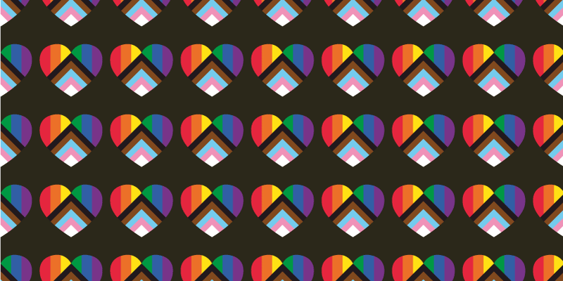 Alfombra vinílica juvenil patrones de corazones coloridos - TenVinilo