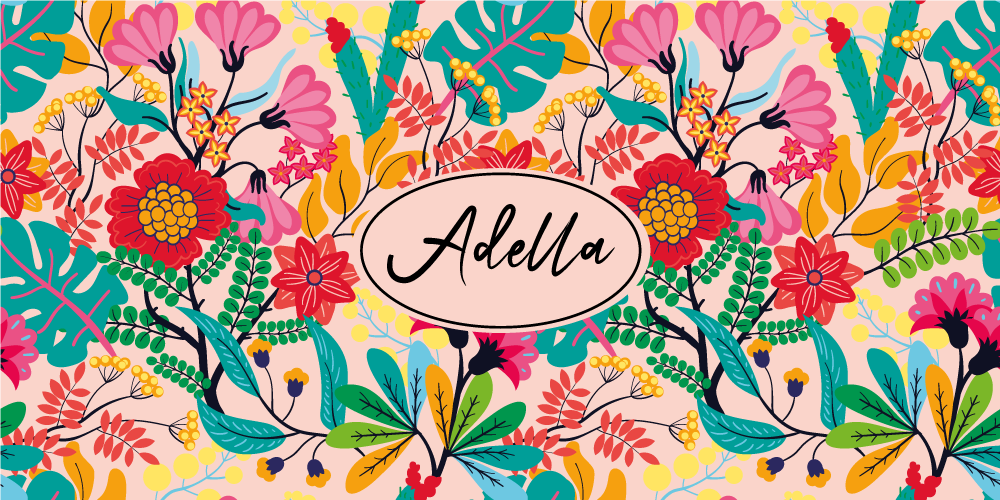 Alfombra vinílica dormitorio diseño floral personalizado - TenVinilo