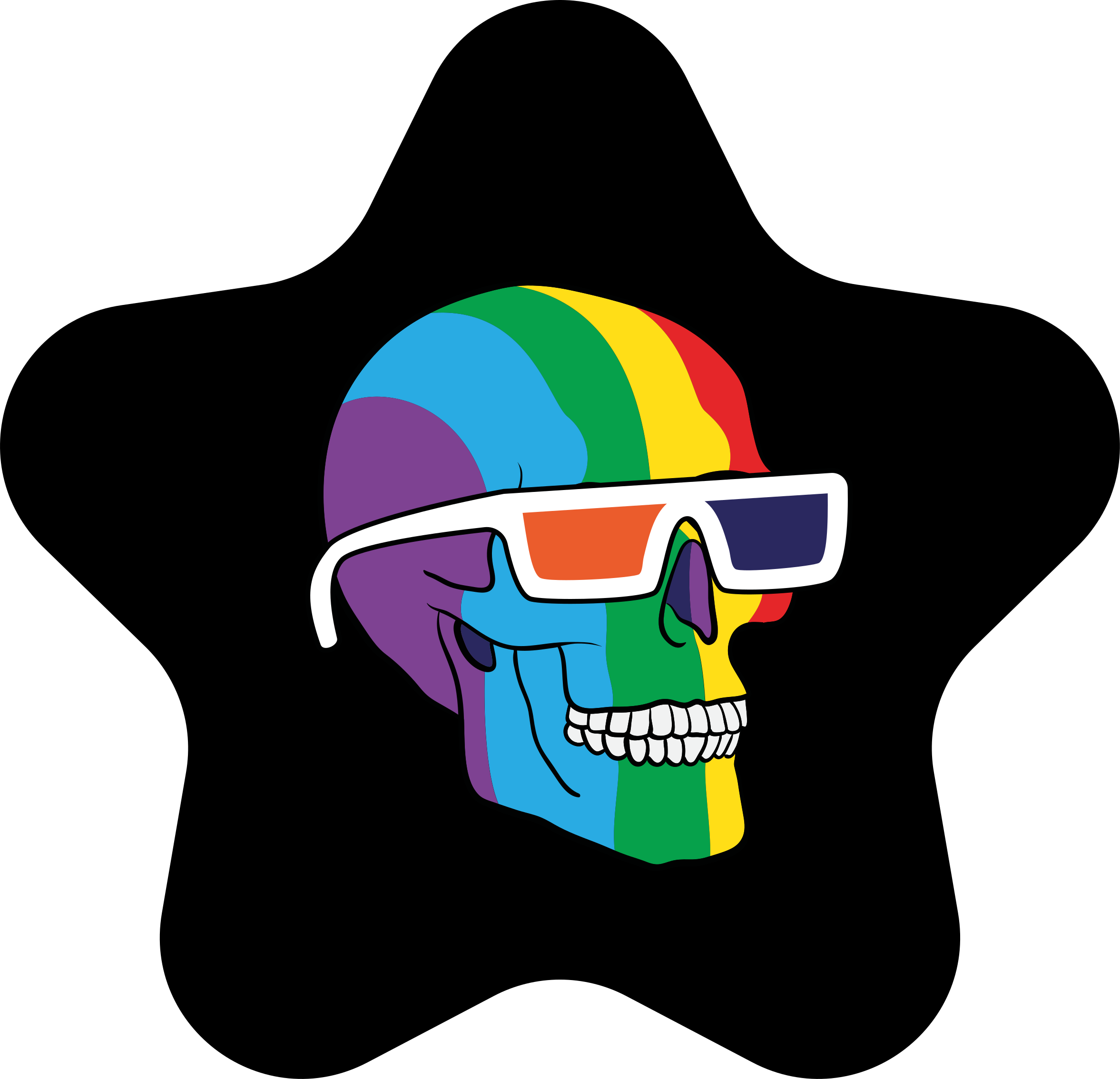 Alfombra vinílica salón Calavera de color lgbt - TenVinilo