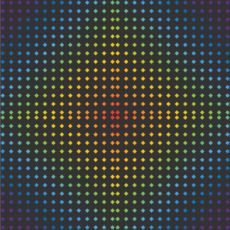 Alfombra vinílica juvenil diseño de diamante arcoíris - TenVinilo