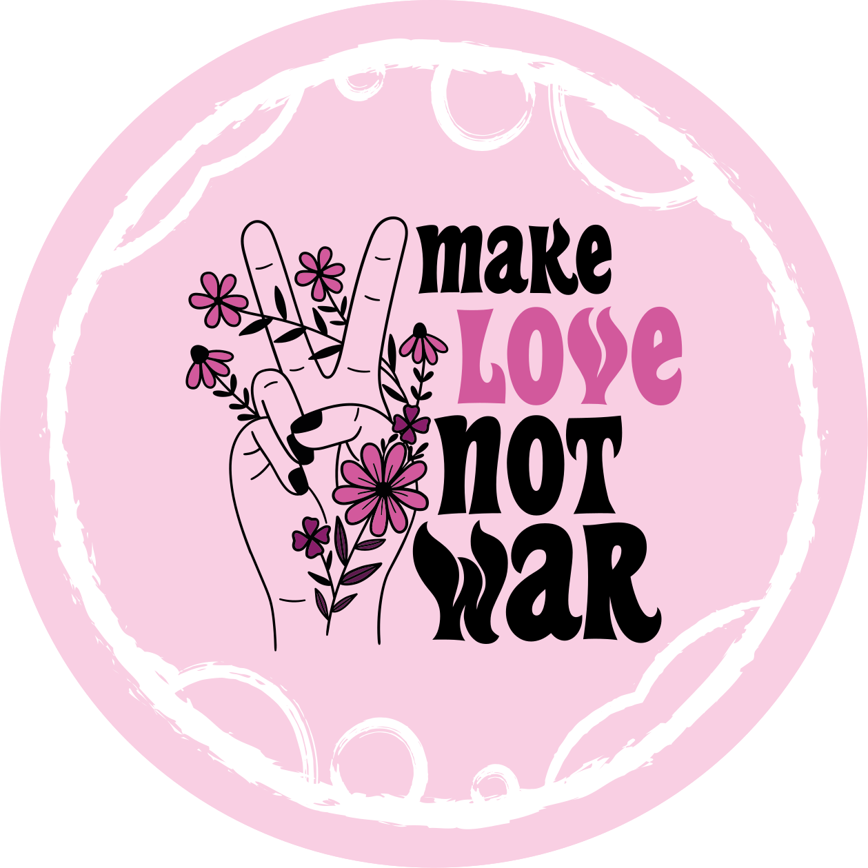 Alfombra vinílica con frase mensaje de amor pacifico - TenVinilo