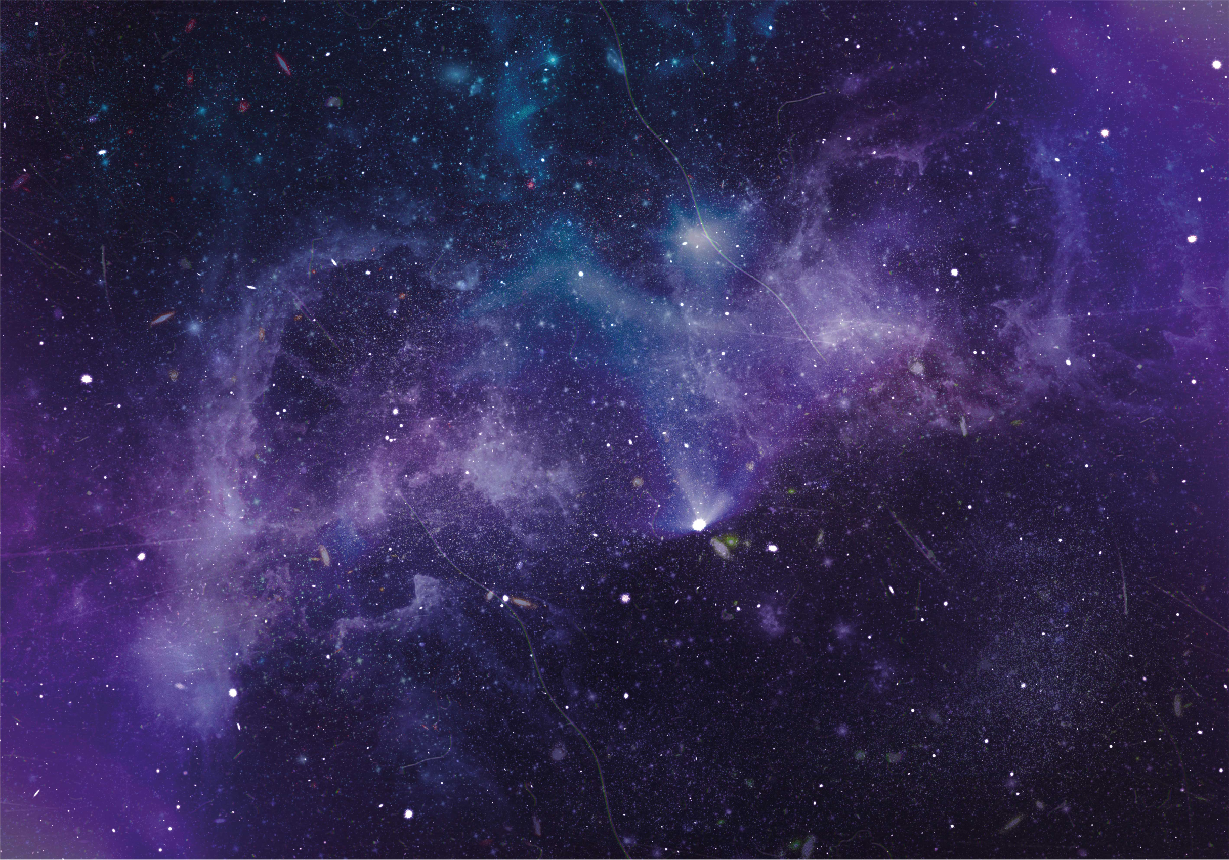 Alfombra vinílica estrellas escena de galaxia cósmica - TenVinilo