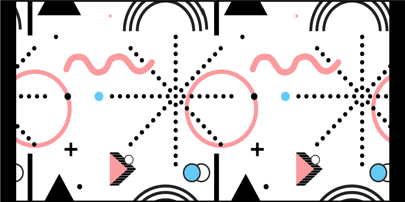 Alfombra vinílica moderna patrón geométrico blanco - TenVinilo