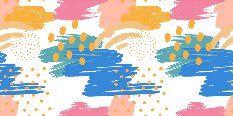 Alfombra vinílica moderna pinceladas de colores - TenVinilo