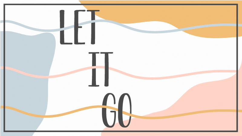 Alfombra vinílica con frase déjalo ir - TenVinilo