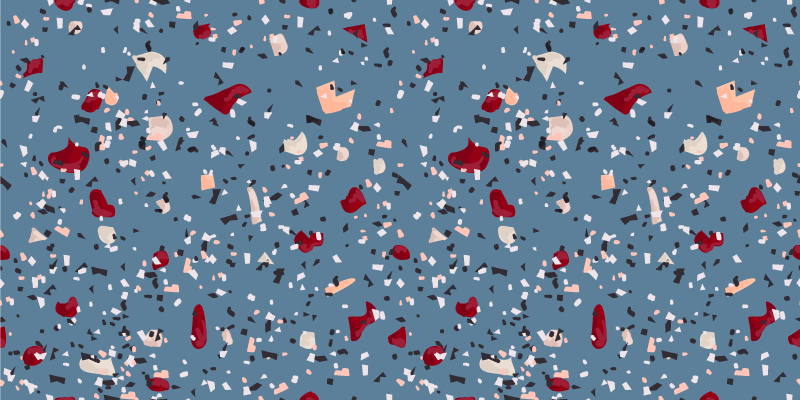 Alfombra vinílica imitación formas coloridas bold - TenVinilo