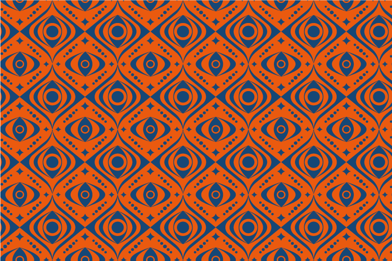 Alfombra vinílica geométrica patrón de ojos geométricos - TenVinilo