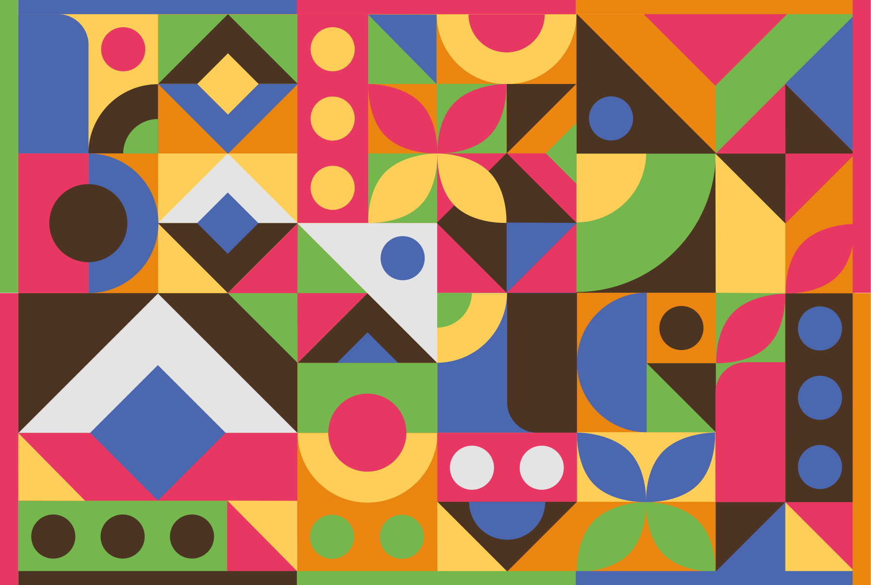 Alfombra vinílica geométrica salpicaduras de formas - TenVinilo