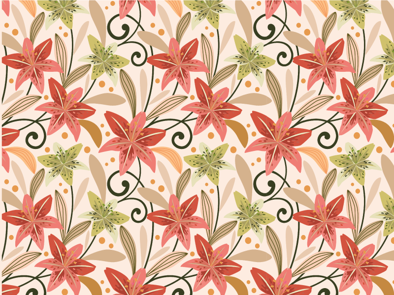 Alfombra vinílica flores patrón de remolino floral - TenVinilo