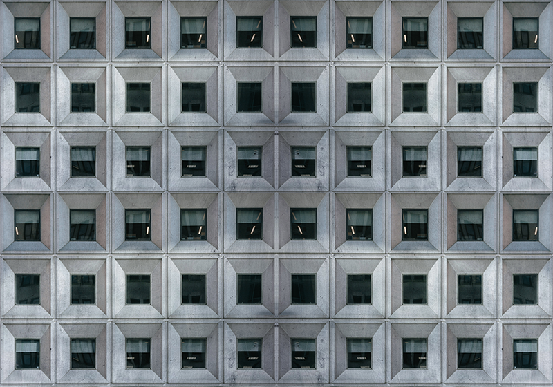 Alfombra vinílica gris arquitectura brutalista - TenVinilo