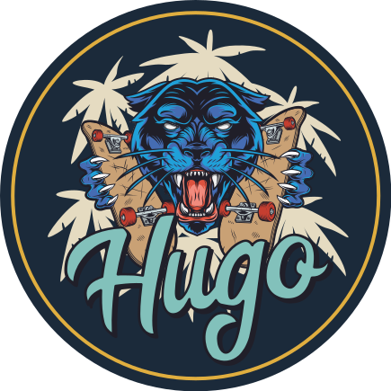 Alfombra vinílica juvenil pantera con nombre - TenVinilo