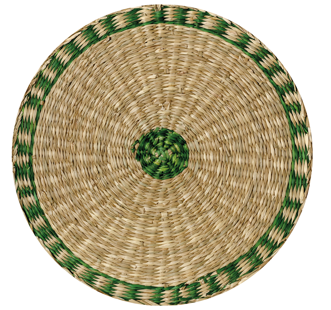 Alfombra vinilo textura tejida redonda - TenVinilo