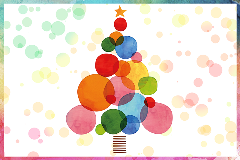 Alfombra vinilo navidad Árbol de aguada - TenVinilo