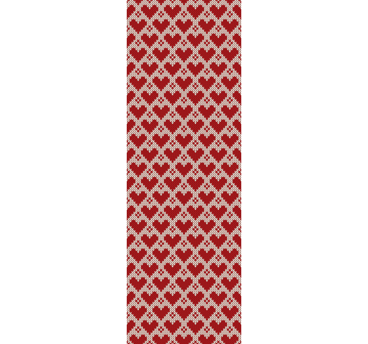 Papel tapiz para sala diseño de tela de corazones - TenVinilo