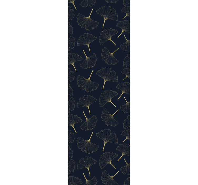 Papel tapiz para sala la elegancia de la hoja de ginkgo - TenVinilo