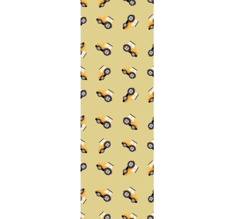 Papel tapiz infantil lindos camiones de construcción - TenVinilo