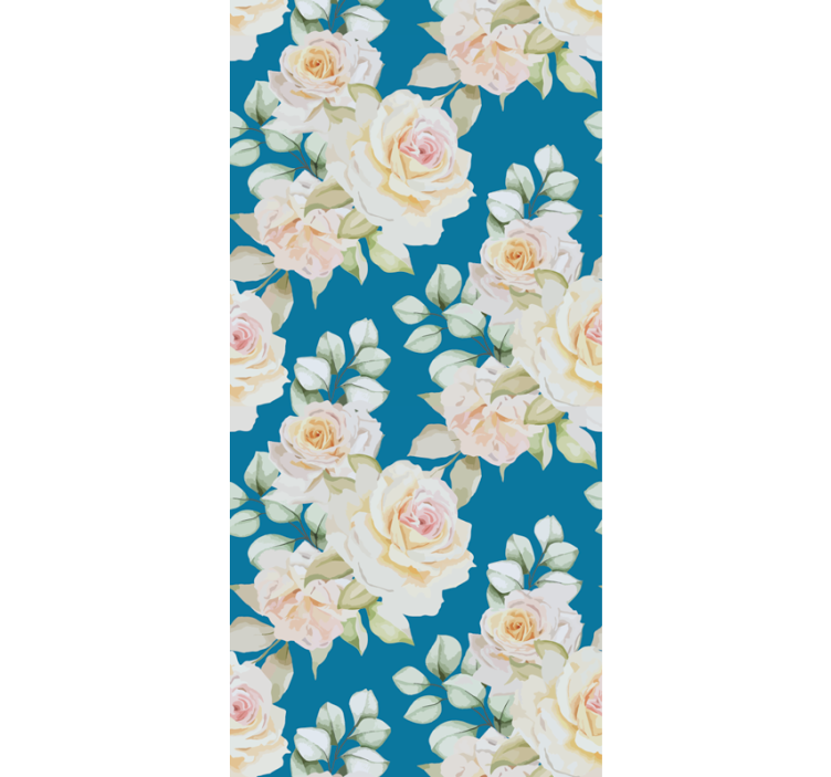 Papel tapiz floral elegantes rosas florales - TenVinilo