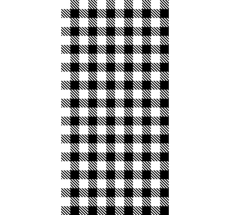 Papel tapiz para recámara vichy blanco y negro - TenVinilo