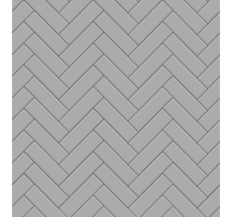 Papel tapiz ornamental azulejos gris en espiga - TenVinilo
