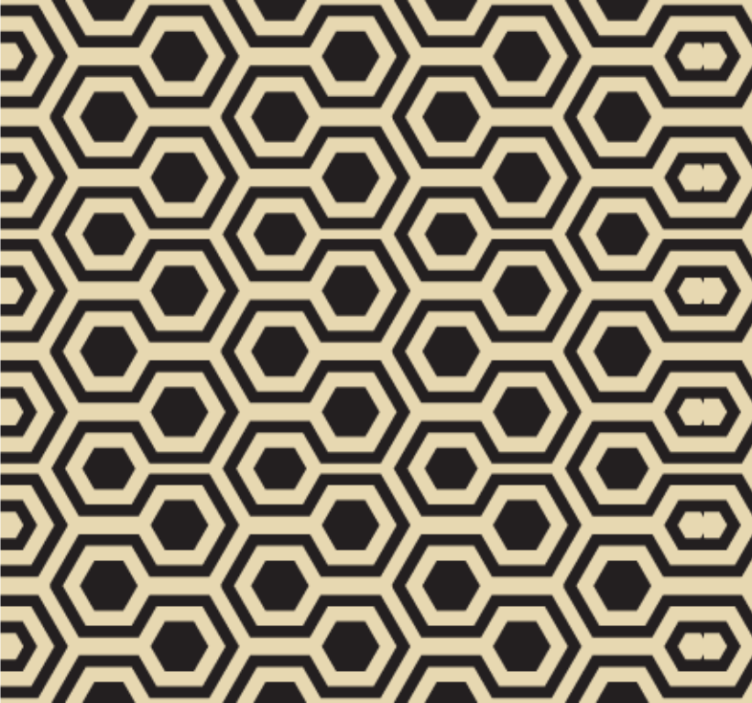 Papel tapiz oficina patrón hexagonal geométrico - TenVinilo