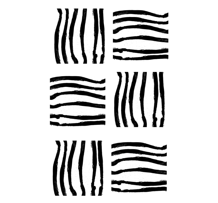 Papel tapiz pasillo rayas en blanco y negro - TenVinilo