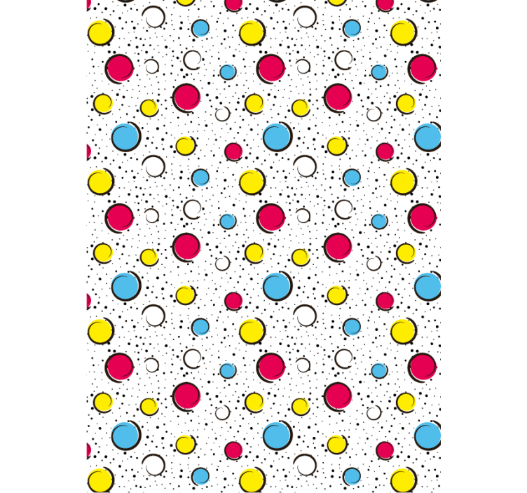 Papel tapiz pasillo puntos multicolor - TenVinilo