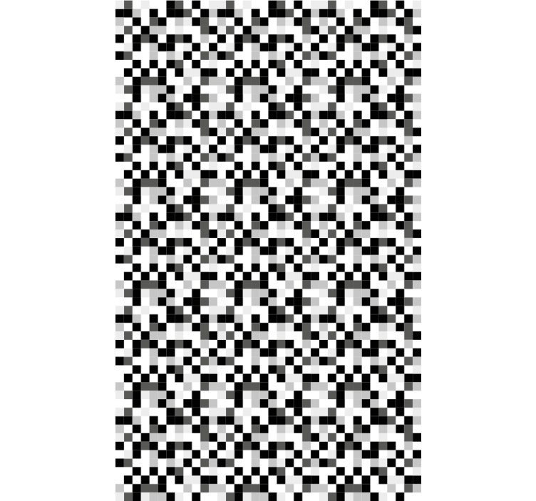 Papel tapiz pasillo patrón de píxeles monocromos - TenVinilo