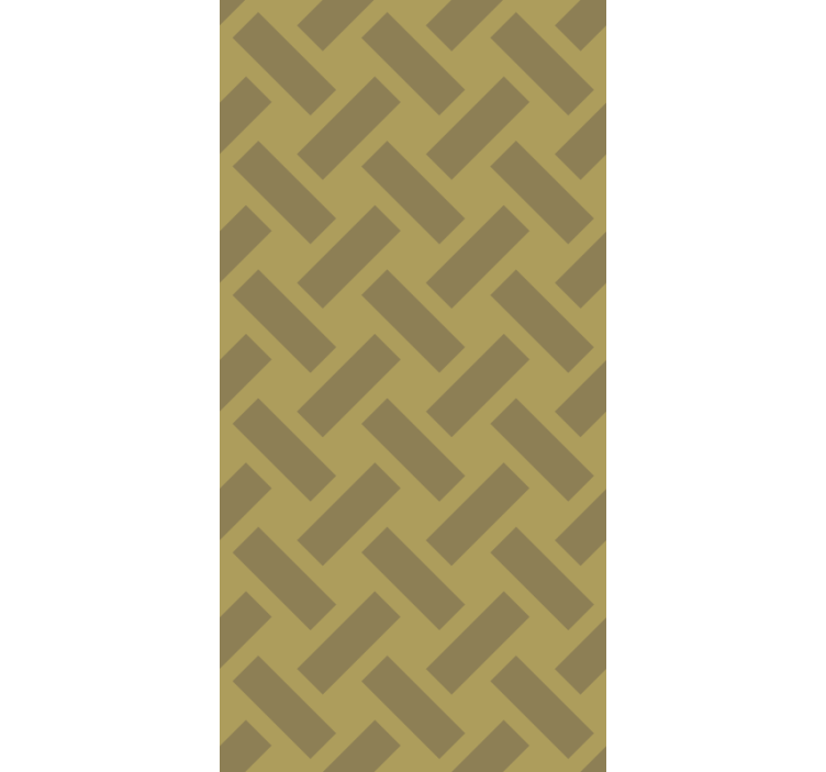 Papel tapiz pasillo patrón geométrico amarillo cuadrado - TenVinilo