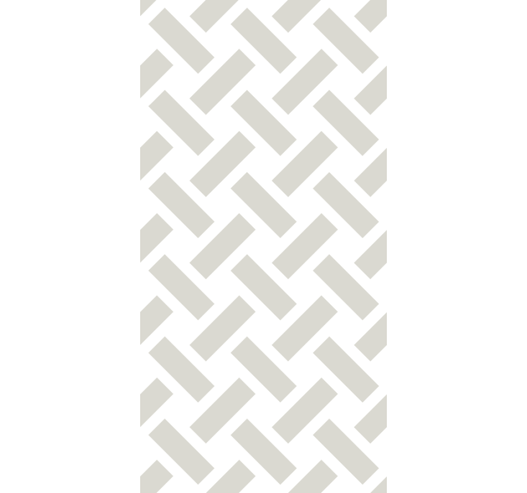 Papel tapiz pasillo patrón geométrico blanco cuadrado - TenVinilo