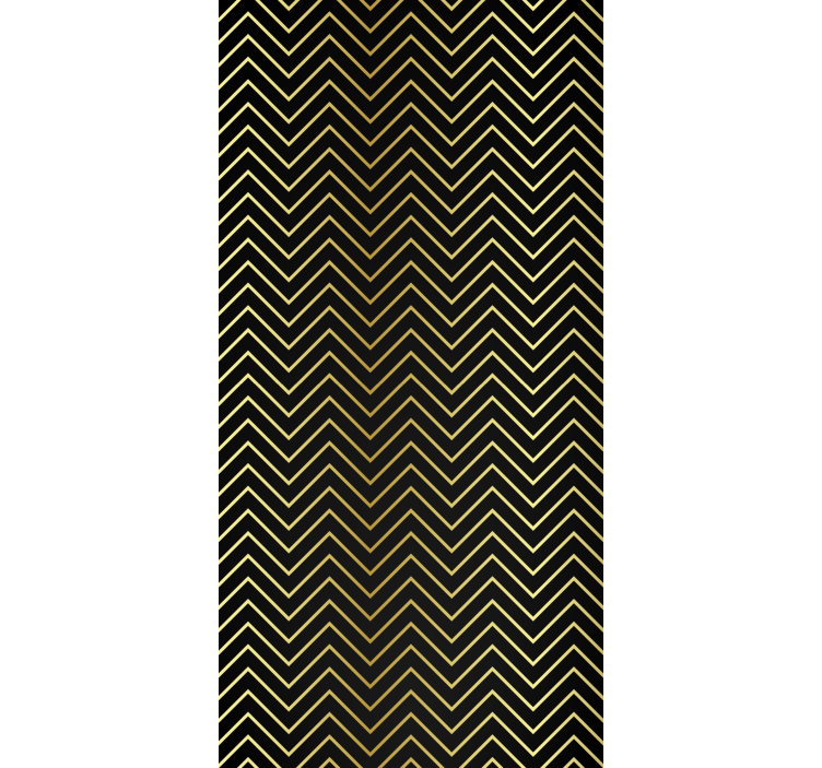 Papel tapiz geométrico motivo chevron dorado - TenVinilo