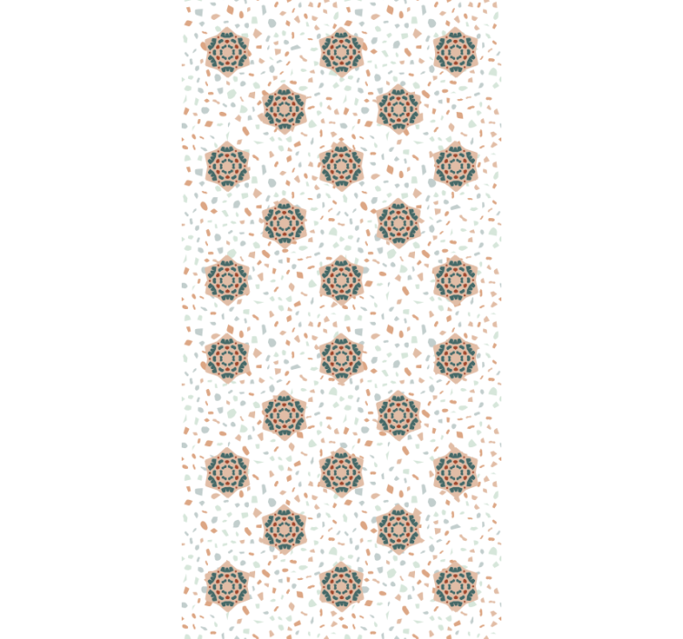 Papel tapiz textura terrazzo con flores - TenVinilo