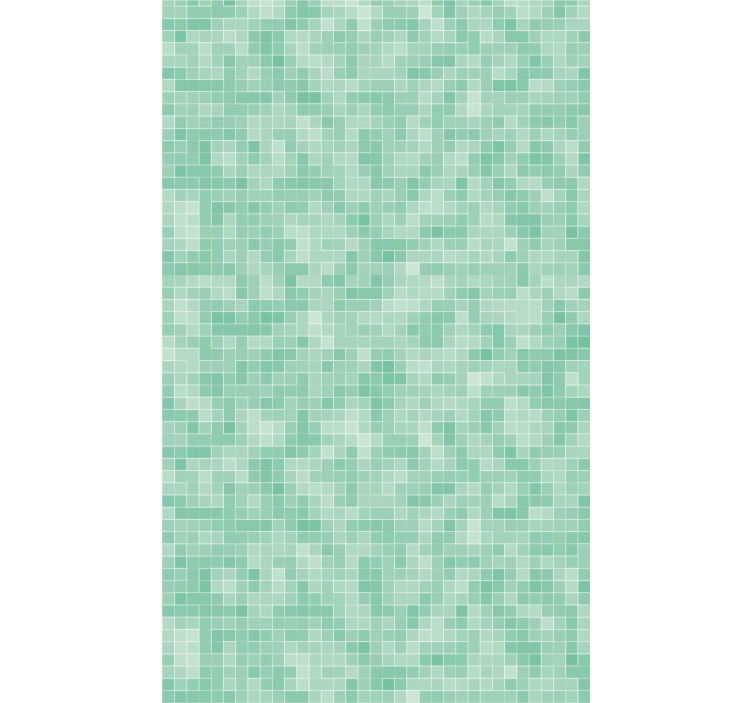 Papel tapiz azulejos patrón mosaico menta - TenVinilo