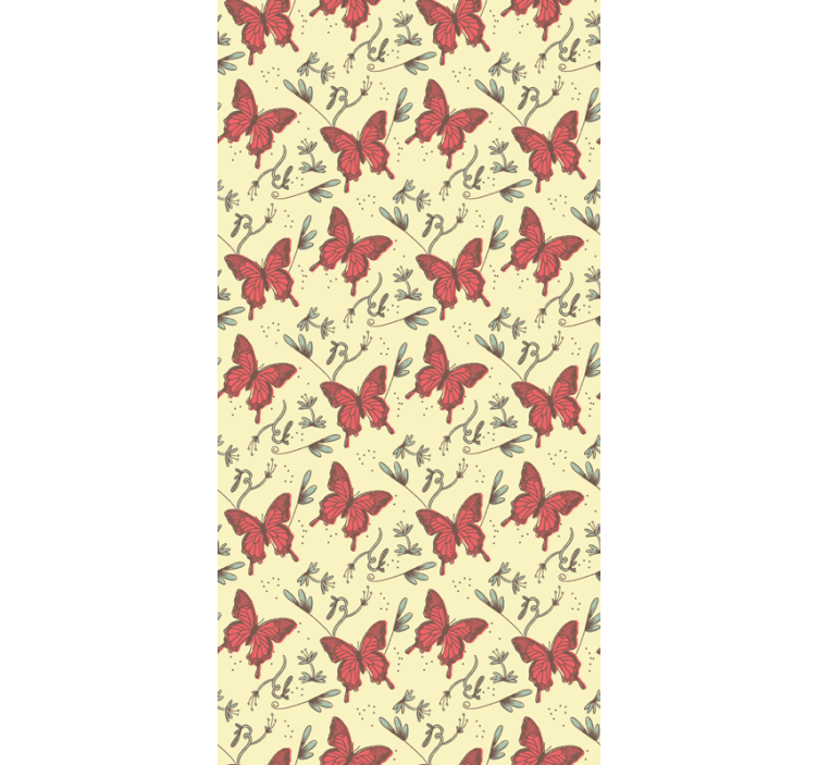 Papel tapiz mariposas estilo antiguo - TenVinilo