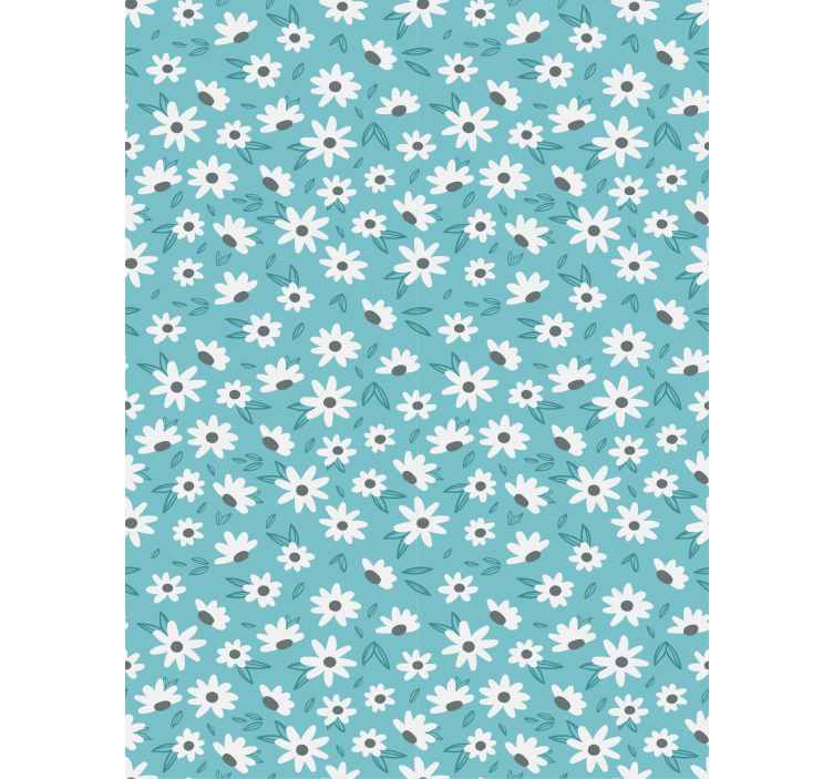 Papel tapiz pasillo flores estilo vintage - TenVinilo