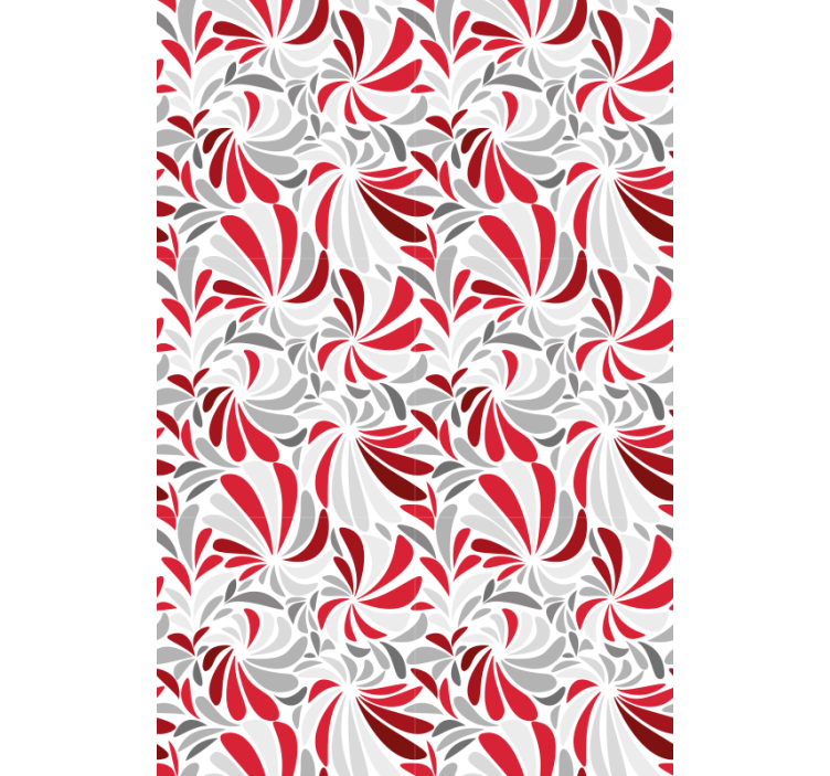 Papel tapiz pasillo motivo de espiral floral - TenVinilo