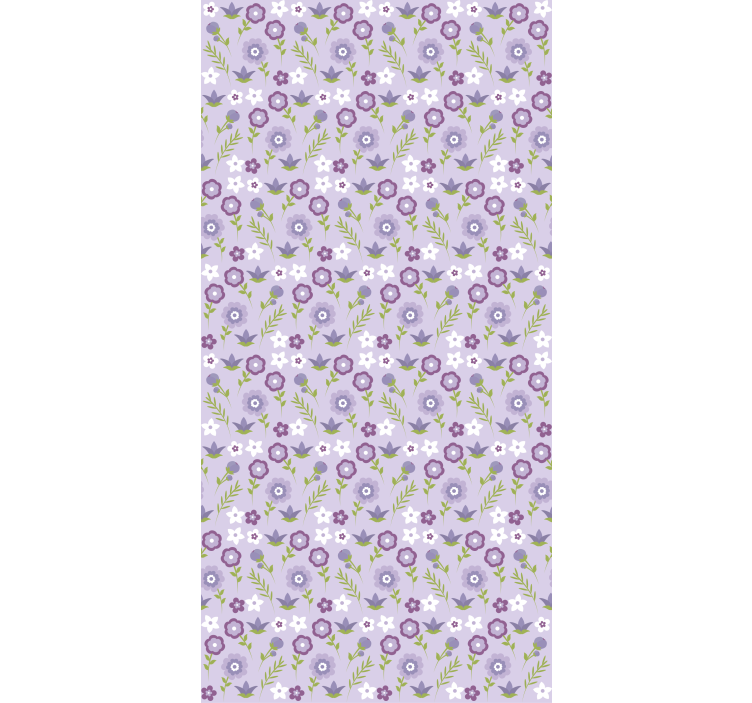 Papel tapiz pasillo armonía de patrones florales - TenVinilo