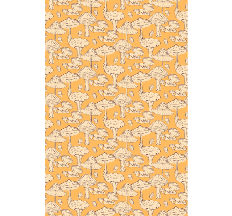 Papel tapiz pasillo diseño de patrón de setas - TenVinilo