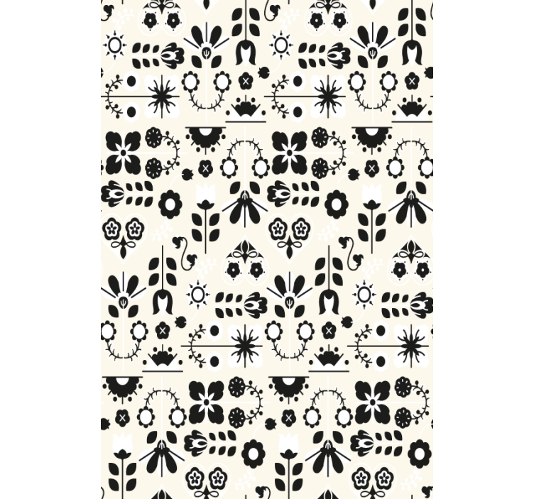 Papel tapiz pasillo con encantadores patrones florales - TenVinilo