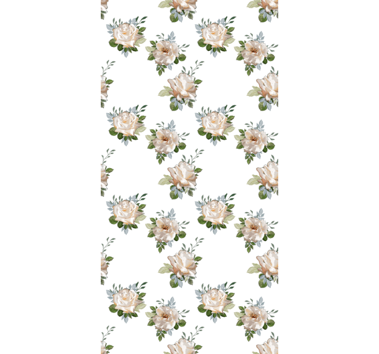 Papel tapiz pasillo arreglo blanco delicado - TenVinilo