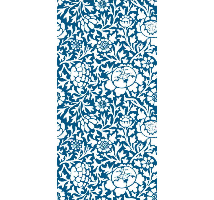 Papel tapiz pasillo patrón vintage azul - TenVinilo