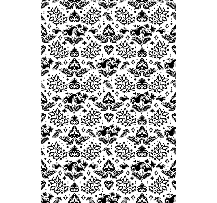 Papel tapiz pasillo elementos florales elegantes - TenVinilo