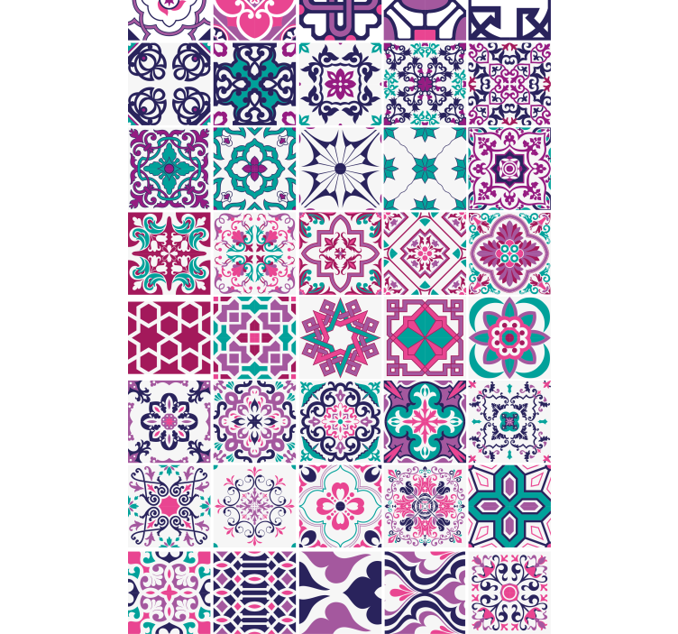 Papel tapiz textura patrón de azulejos geométricos - TenVinilo
