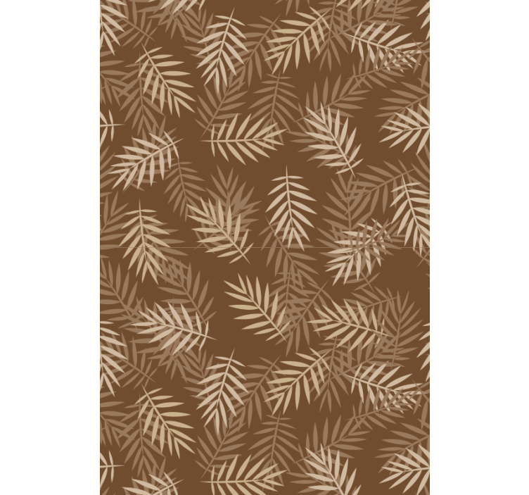 Papel tapiz para sala patrón de hojas natural - TenVinilo