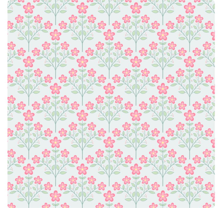Papel tapiz azulejos floral pequeño - TenVinilo
