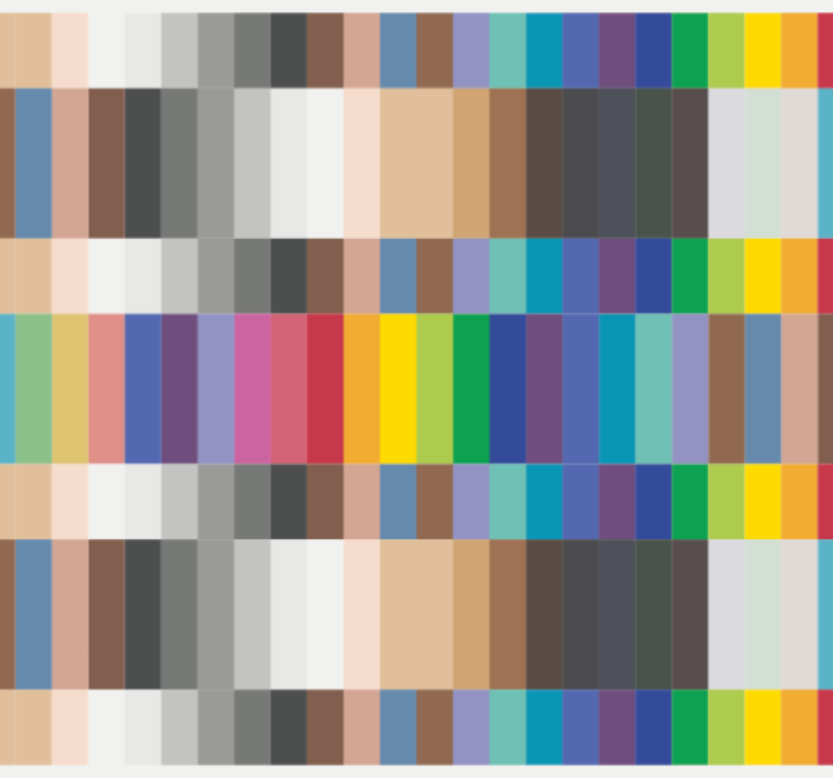 Papel tapiz cocina cuadrados pequeños multicolores - TenVinilo