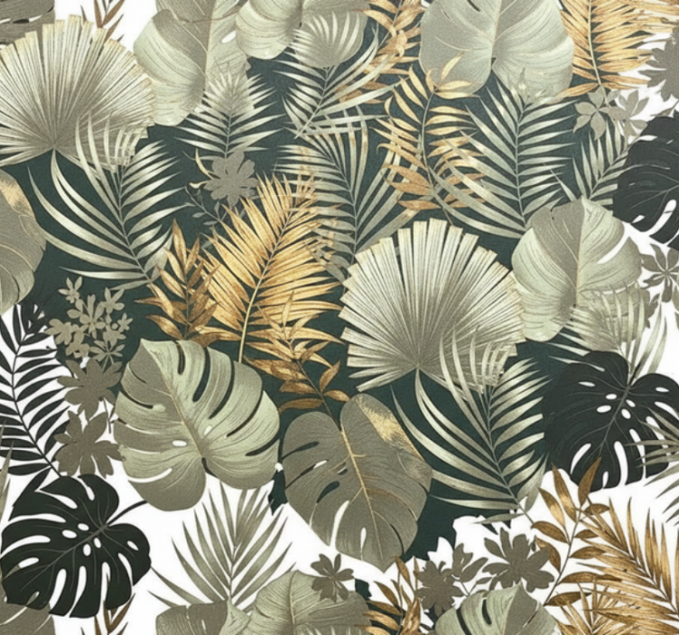 Papel tapiz recámara matrimonial patrones botánicos y florales - TenVinilo