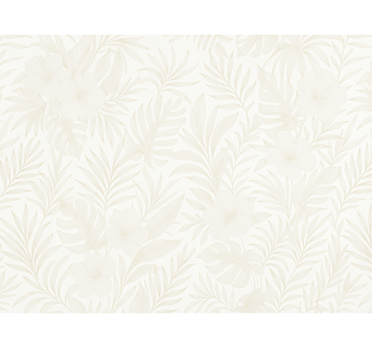 Papel tapiz recámara matrimonial neutro tropical - TenVinilo
