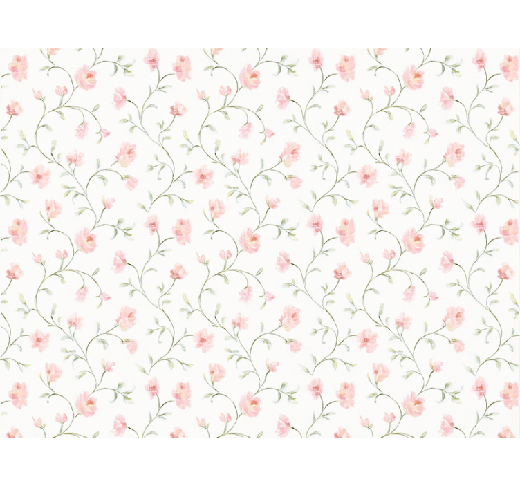 Papel tapiz recámara matrimonial flor botánica rosa - TenVinilo